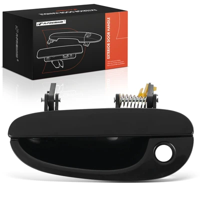 Front Driver Black Exterior Door Handle with Keyhole