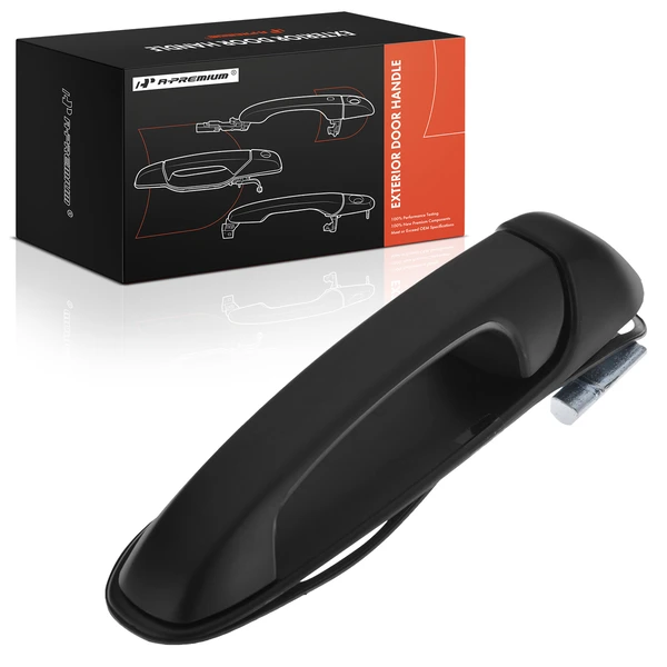 Rear Passenger Smooth Black Exterior Door Handle for 1999-2004 Jeep Grand Cherokee