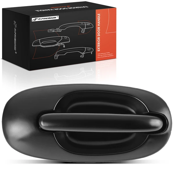 Passenger Sliding Door Smooth Black Exterior Door Handle for 1996-2000 Dodge Grand Caravan