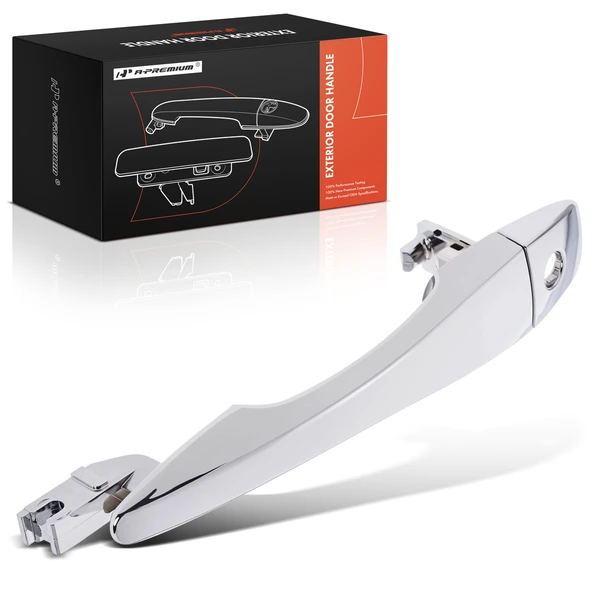 Front Driver Chrome Exterior Door Handle with Keyhole for Nissan Altima Pathfinder