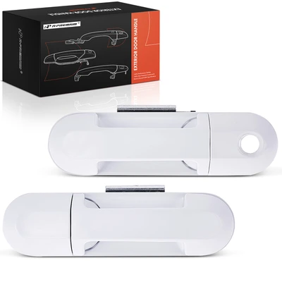 2 Pcs Front White Exterior Door Handle