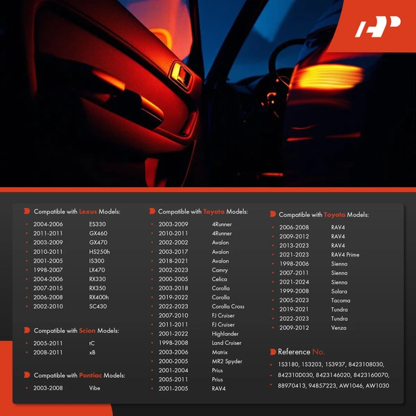 4 Pcs Front & Rear Door Jamb Switch for Lexus Pontiac Scion Toyota 4Runner RAV4