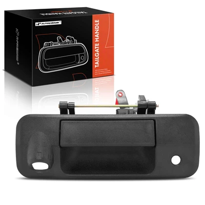 Textured Black Tailgate Latch Handle with Rear Camera Hole