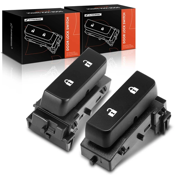 2 Pcs Front Door Lock Switch for 2007-2014 Chevrolet Silverado 2500 HD