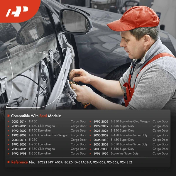 Rear Driver Door Latch Release Cable for Ford E-150 E-250 E-350 Econoline 12.87"