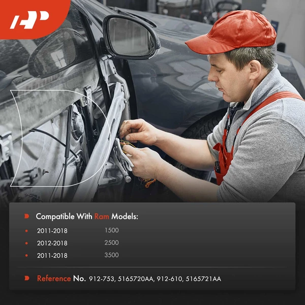 2 Pcs Front Door Latch Release Cable for Ram 1500 3500 2011-2018 2500 2012-2018