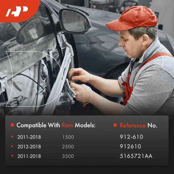 Front Driver Door Latch Release Cable for Ram 1500 3500 11-18 2500 Crew Cab