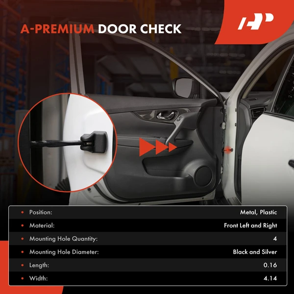 2 Pcs Front Door Check for Chevrolet Express 1500 2500 3500 GMC Savana 1500