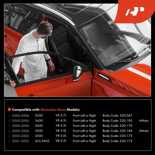 Front Driver or Passenger Door Check Strap Hinge Stopper for Mercedes-Benz S350 S430 S500 S600