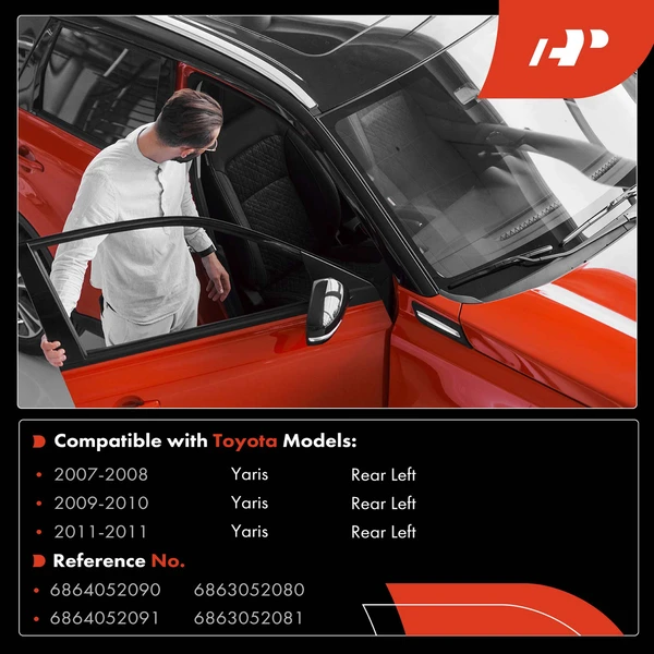 Rear Driver Black Door Check for Toyota Yaris 2007-2011