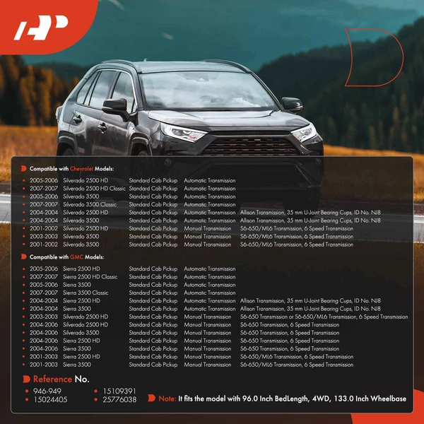 58.67 in. Rear Side Drive Shaft 4WD A-Premium APDS0755