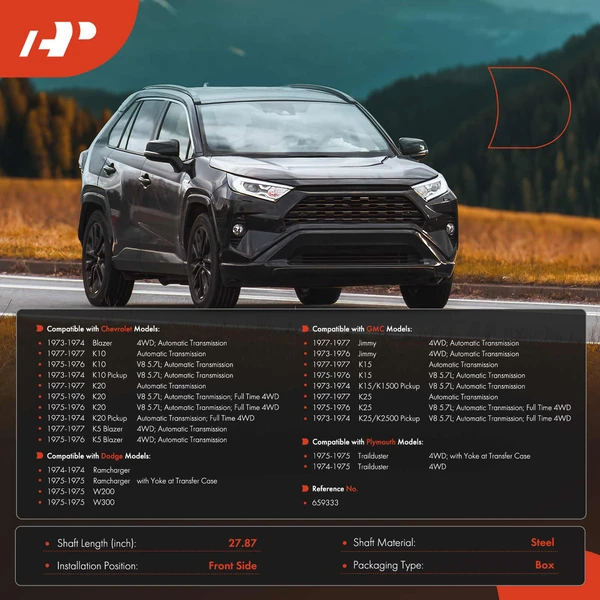 27.72 in. Driveshaft Assembly Front Side A-Premium APDS1224