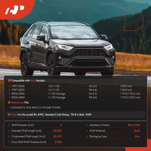 50.63 in. Drive shaft Rear Side 4WD A-Premium APDS1297