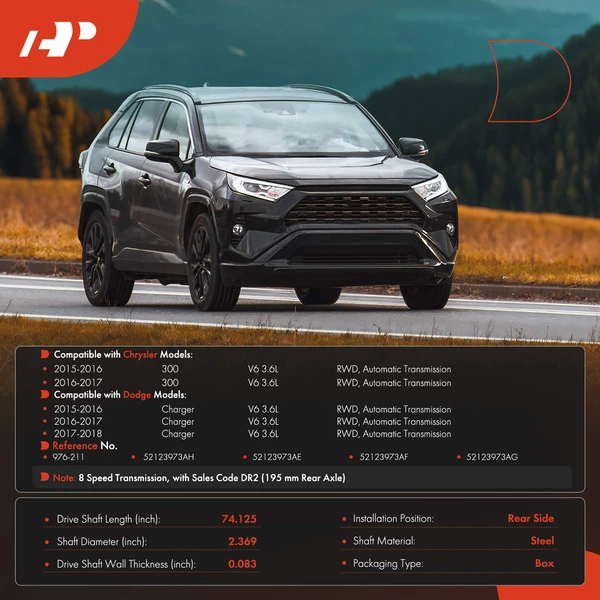 74.13 in. Drive Shaft Rear Side RWD A-Premium APDS0590