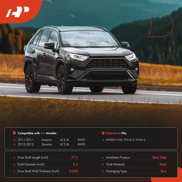 77.50 in. Rear Side Drive shaft AWD A-Premium APDS1228