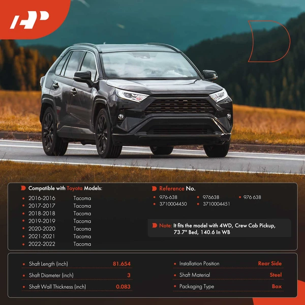 81.52 in. Rear Side Driveshaft Prop Shaft Assembly 4WD A-Premium APDS1230