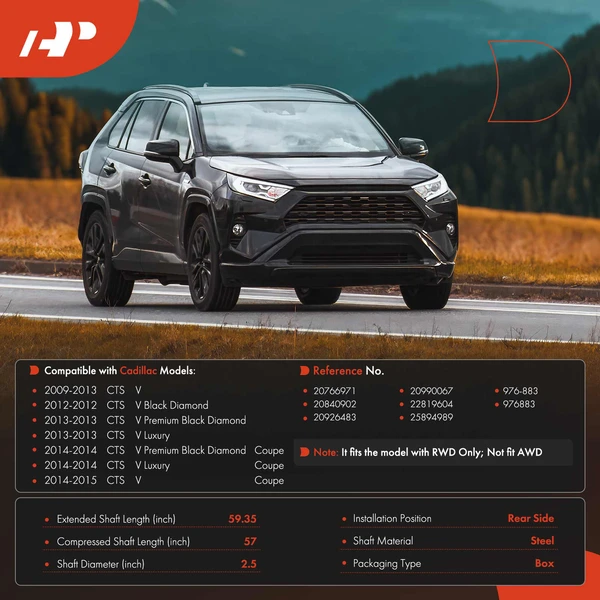 59.35 in. Rear Side Drive shaft A-Premium APDS1388