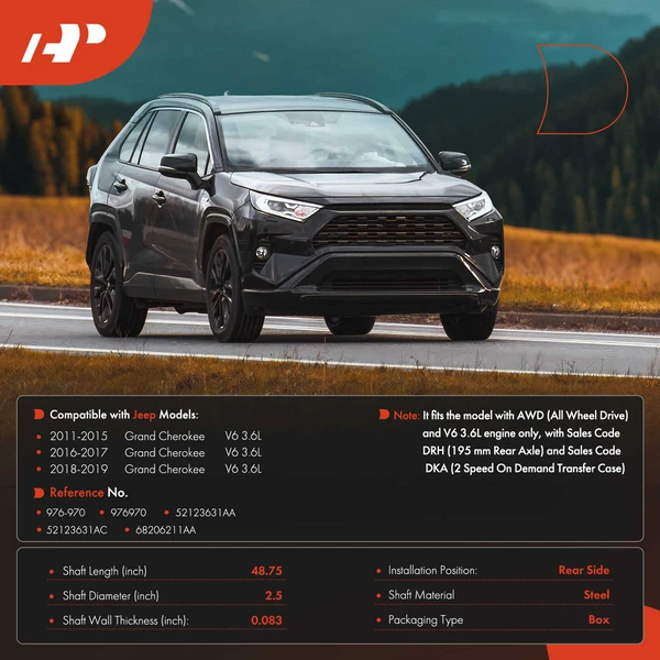 48.75 in. Rear Side Drive Shaft AWD A-Premium APDS0576