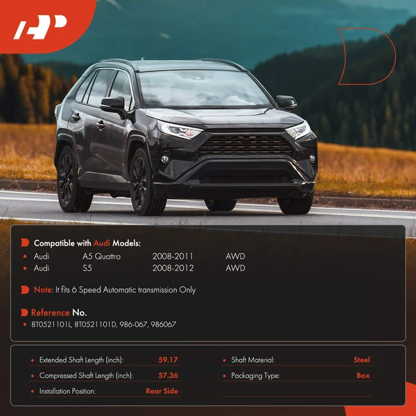 57.36 in. Rear Side Driveshaft Assembly A-Premium APDS1348