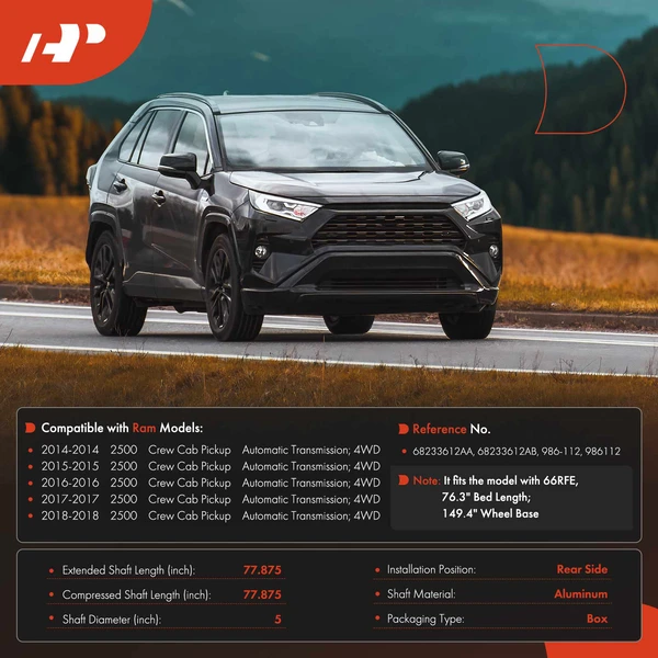 77.88 in. Drive Shaft Rear Side 4WD A-Premium APDS1344