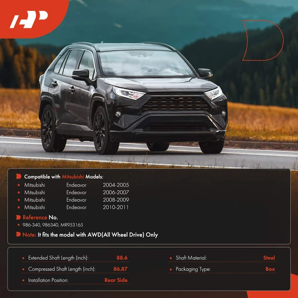 88.60 in. Rear Side Driveshaft Assembly A-Premium APDS1303