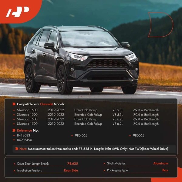 78.63 in. Rear Side Drive Shaft 4WD A-Premium APDS1275