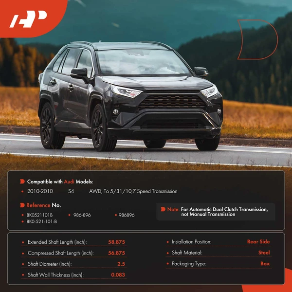 58.88 in. Rear Side Drive shaft AWD A-Premium APDS1239