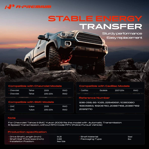 64.25 in. Rear Side Drive Shaft RWD A-Premium APDS0421