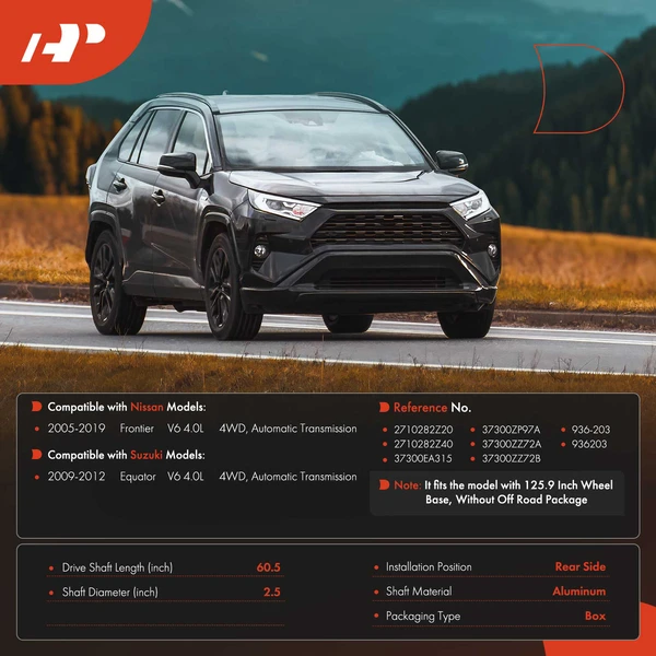 60.50 in. Drive shaft Rear Side A-Premium APDS1331