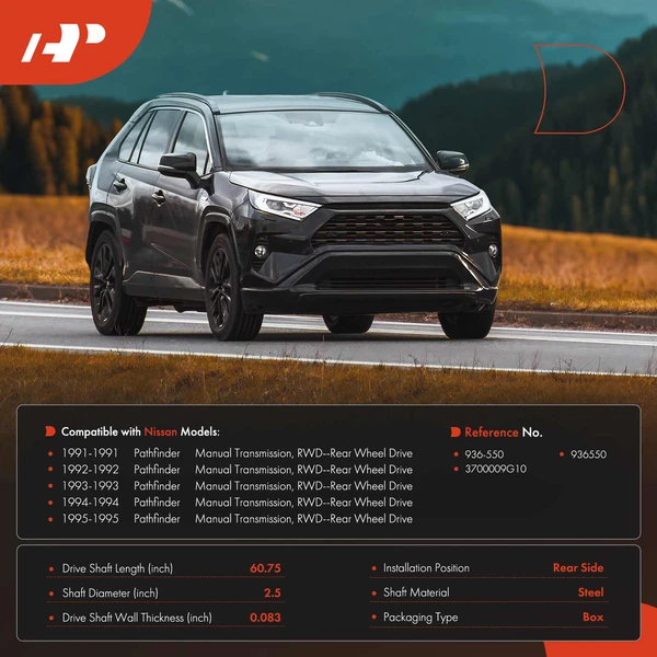 60.74 in. Driveshaft Prop Shaft Assembly Rear Side A-Premium APDS1277