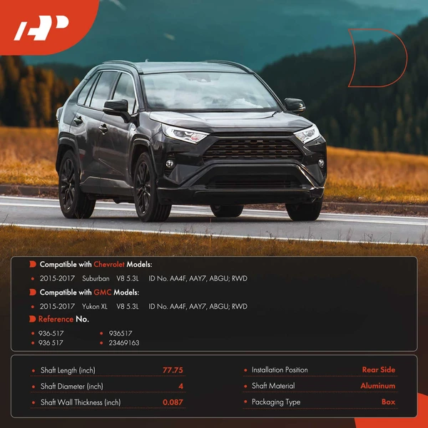 77.75 in. Rear Side Driveshaft Prop Shaft Assembly A-Premium APDS1199