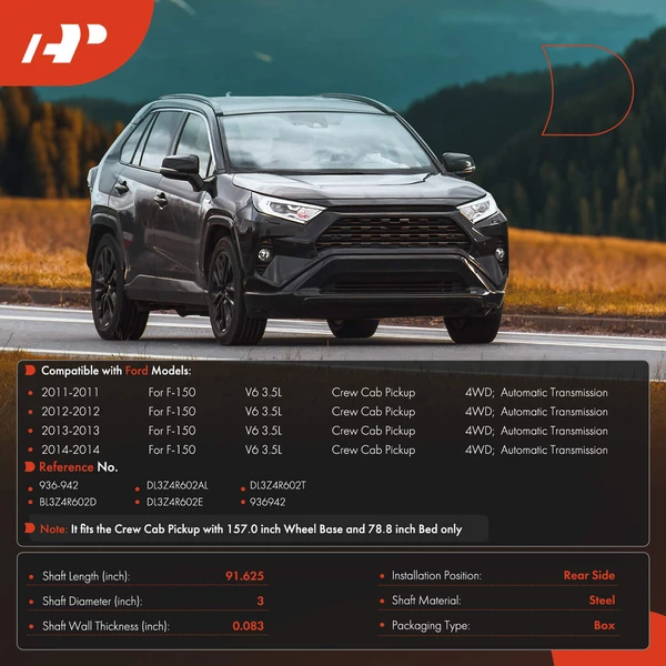 91.63 in. Rear Side Drive Shaft 4WD A-Premium APDS0548