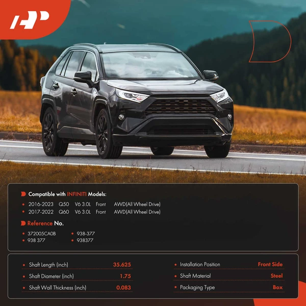 35.63 in. Front Side Drive Shaft AWD A-Premium APDS1220