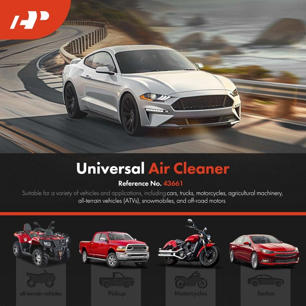 Universal Round Blue Chrome Air Cleaner Filter Kit for 2009-2010 2012 2017 Nissan Armada