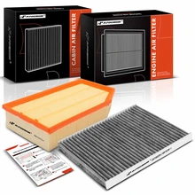 2 Pcs Engine & Activated Carbon Cabin Air Filter for 2020-2024 Jeep Gladiator