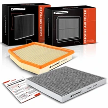 2 Pcs Engine & Activated Carbon Cabin Air Filter for 2017-2025 Chrysler Pacifica