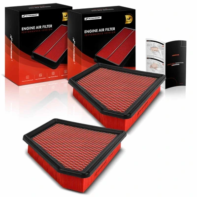 2 Pcs Front Engine Air Filter