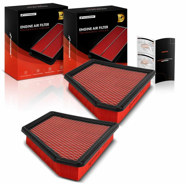 2 Pcs Front Engine Air Filter for Chevrolet Equinox GMC Terrain 2010-2017
