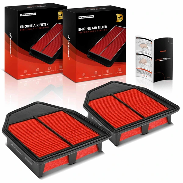 2 Pcs High Performance Engine Air Filter for 2008-2012 Honda Accord