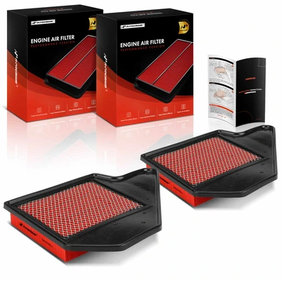2 Pcs Front High Performance Engine Air Filter