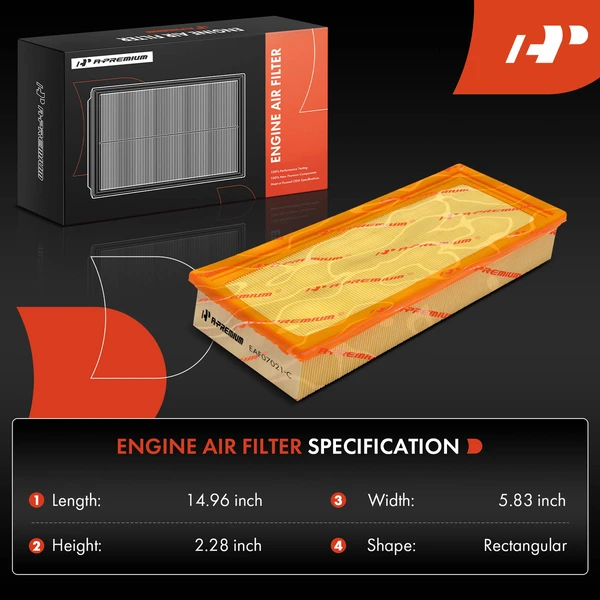 Engine Air Filter for BMW E28 E34 535i 1988-1993 E23 E32 735i 735iL E24 635CSi