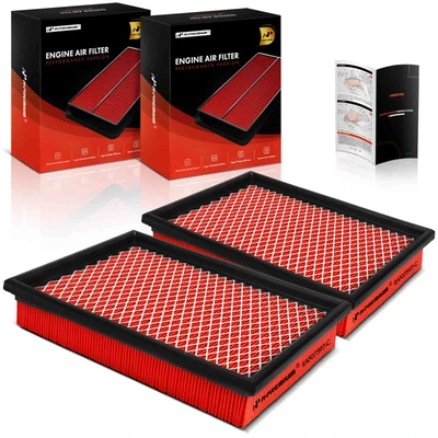 2 Pcs Front High Performance Engine Air Filter