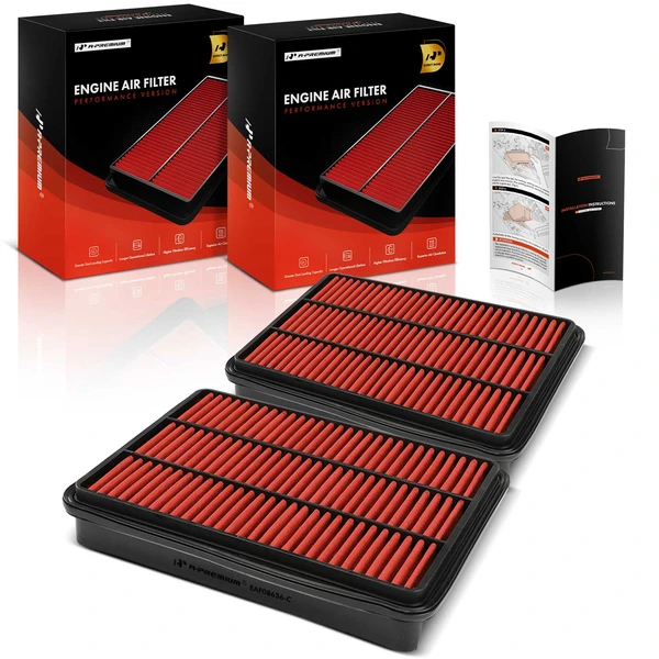 2 Pcs Front High Performance Engine Air Filter for 2001-2007 Toyota Sequoia