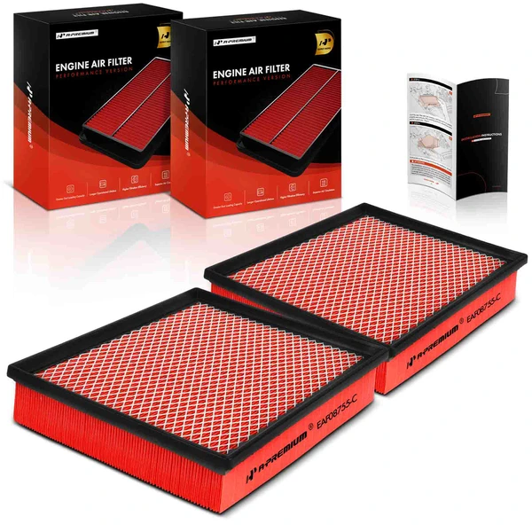 2 Pcs High Performance Engine Air Filter for 2002-2006 Chevrolet Avalanche 2500