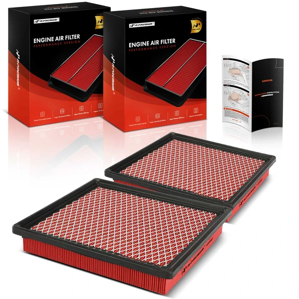 2 Pcs Front High Performance Engine Air Filter for 2001-2010 Dodge Grand Caravan