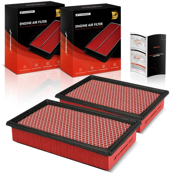 2 Pcs Front High Performance Engine Air Filter for 2007-2010 Ford Explorer Sport Trac