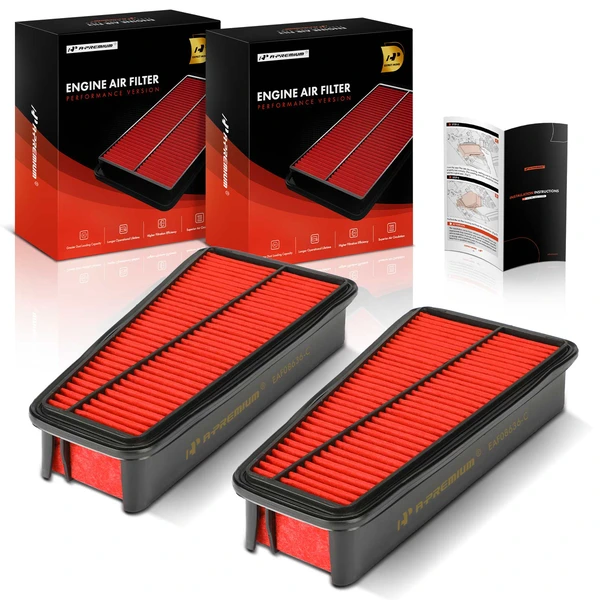 2 Pcs Front High Performance Engine Air Filter for Toyota Tundra Tacoma 4Runner V6 4.0L