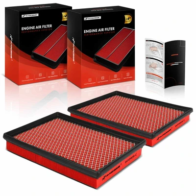 2 Pcs Front High Performance Engine Air Filter