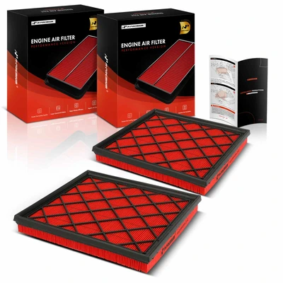 2 Pcs Front High Performance Engine Air Filter