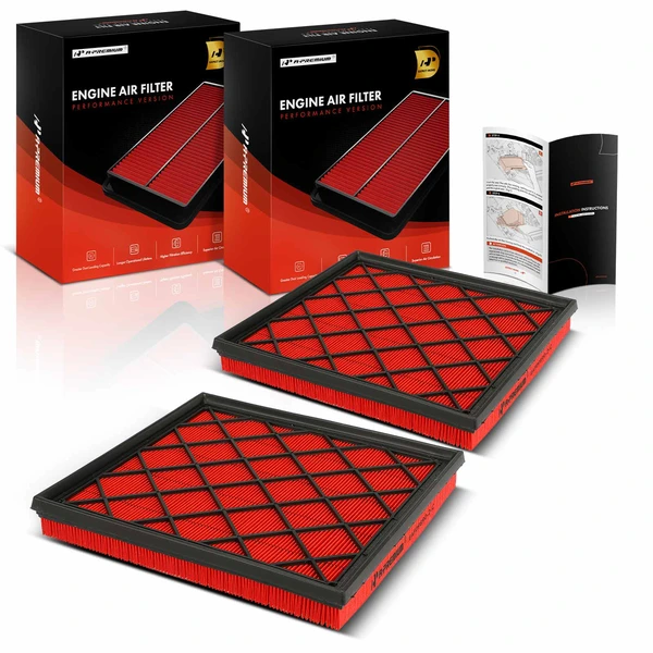 2 Pcs Front High Performance Engine Air Filter for 2012-2014 Chevrolet Orlando